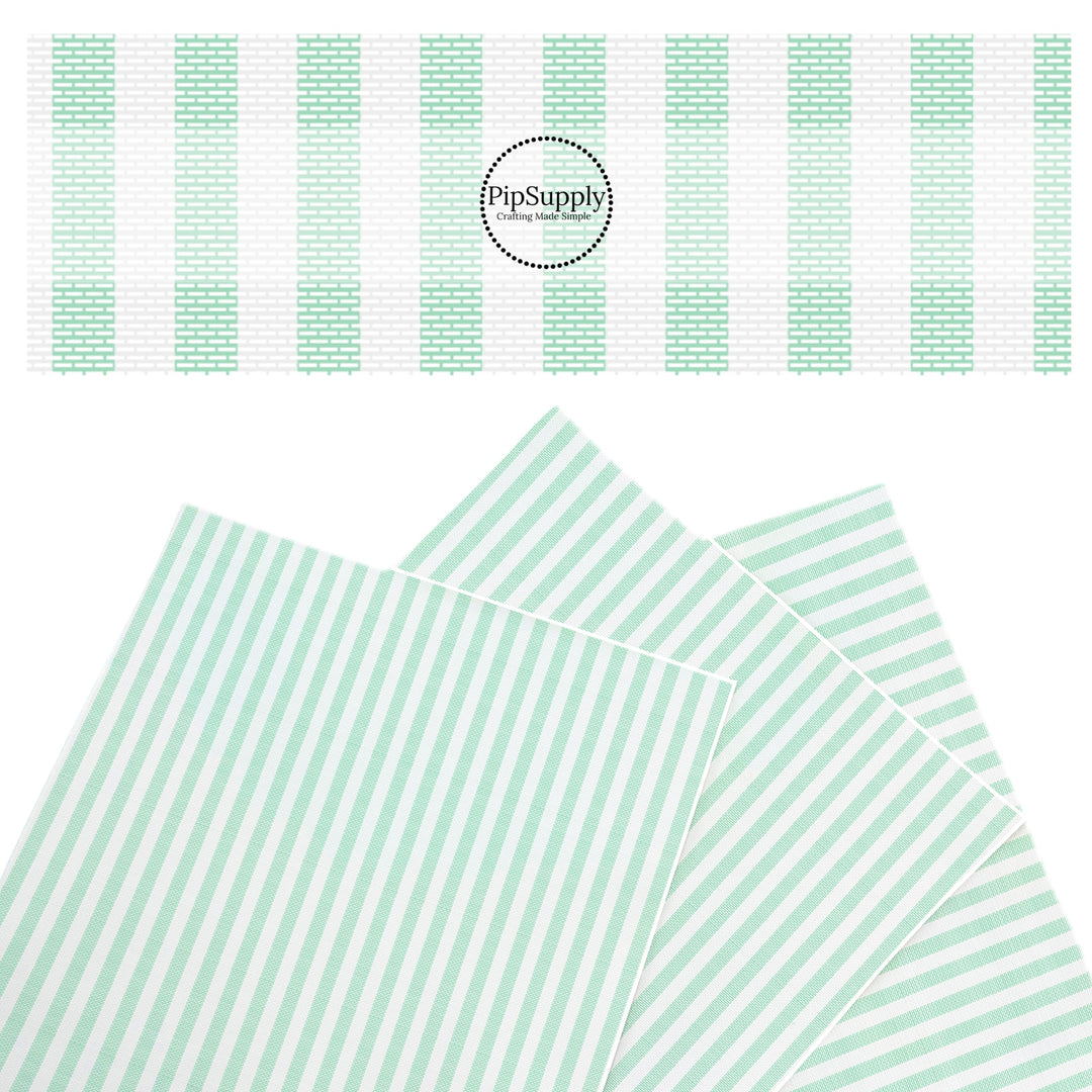 These stripe themed faux leather sheets contain the following design elements: weave stripe pattern. Our CPSIA compliant faux leather sheets or rolls can be used for all types of crafting projects.