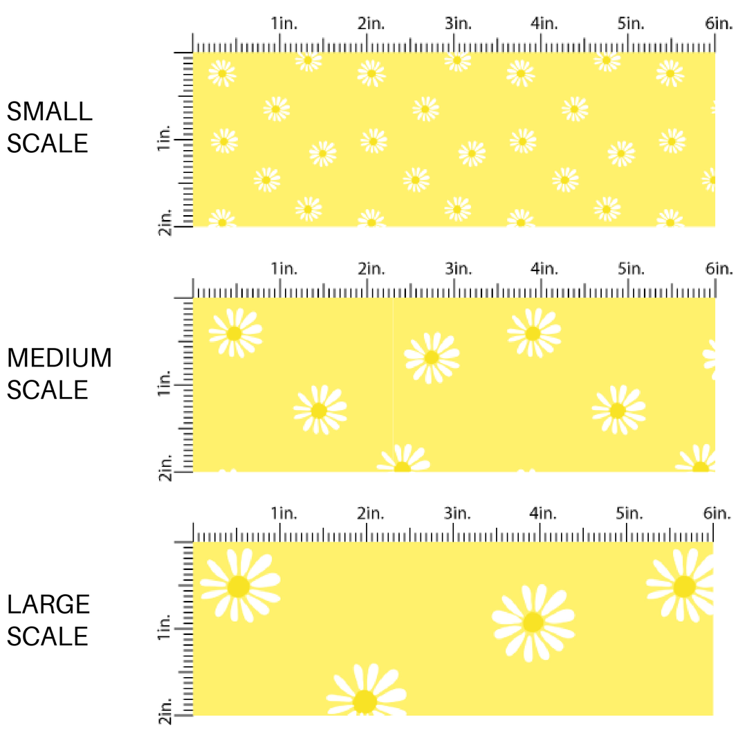 Bright Yellow Daisy Fabric By The Yard
