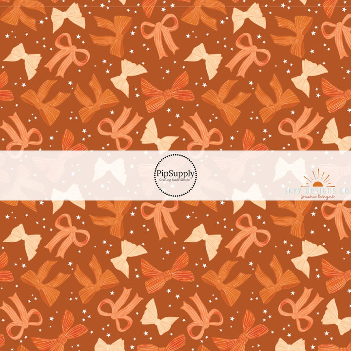 Burnt Orange Coquette Fabric By The Yard