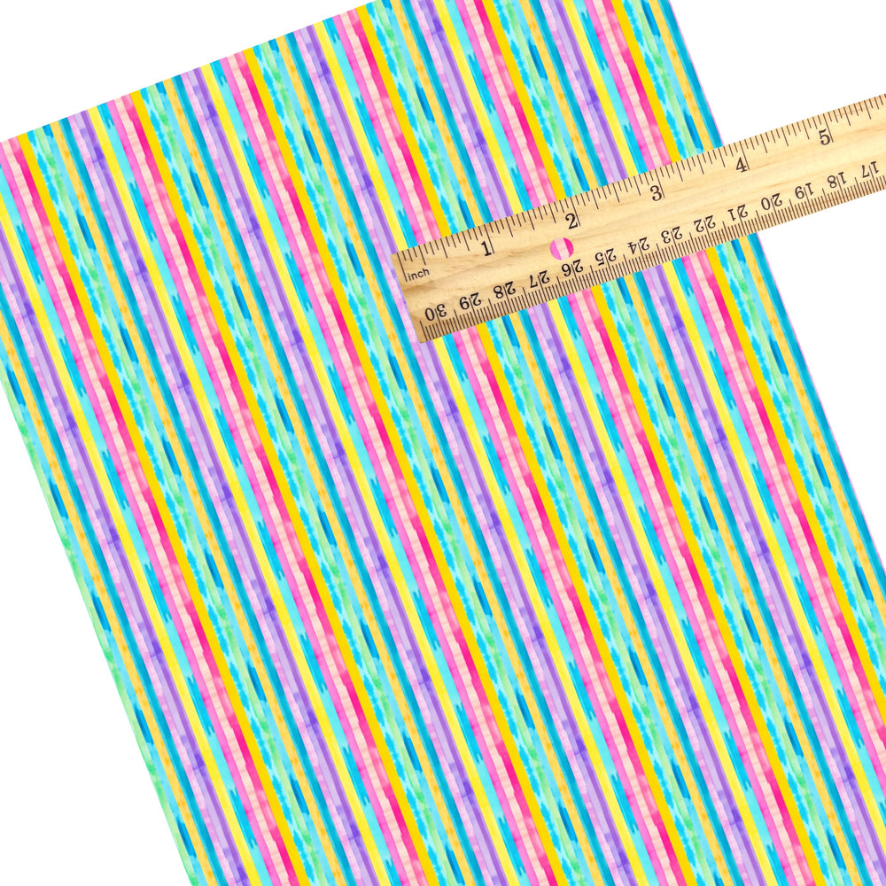 These summer themed faux leather sheets contain the following design elements: beach umbrella stripes. Our CPSIA compliant faux leather sheets or rolls can be used for all types of crafting projects.