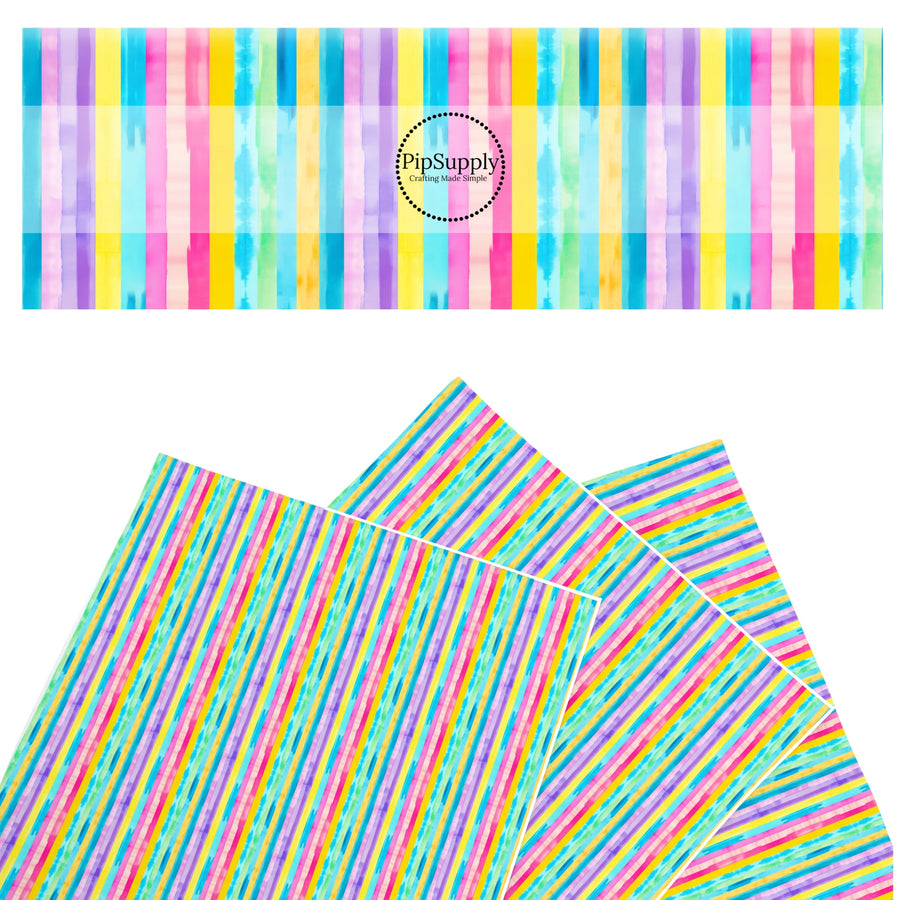 These summer themed faux leather sheets contain the following design elements: beach umbrella stripes. Our CPSIA compliant faux leather sheets or rolls can be used for all types of crafting projects.