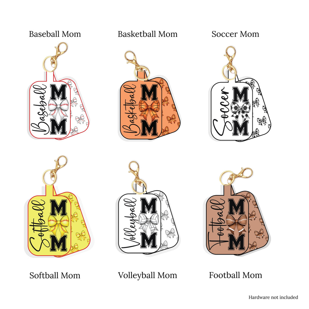Biggest Fan Faux Leather Fold Over Keychains