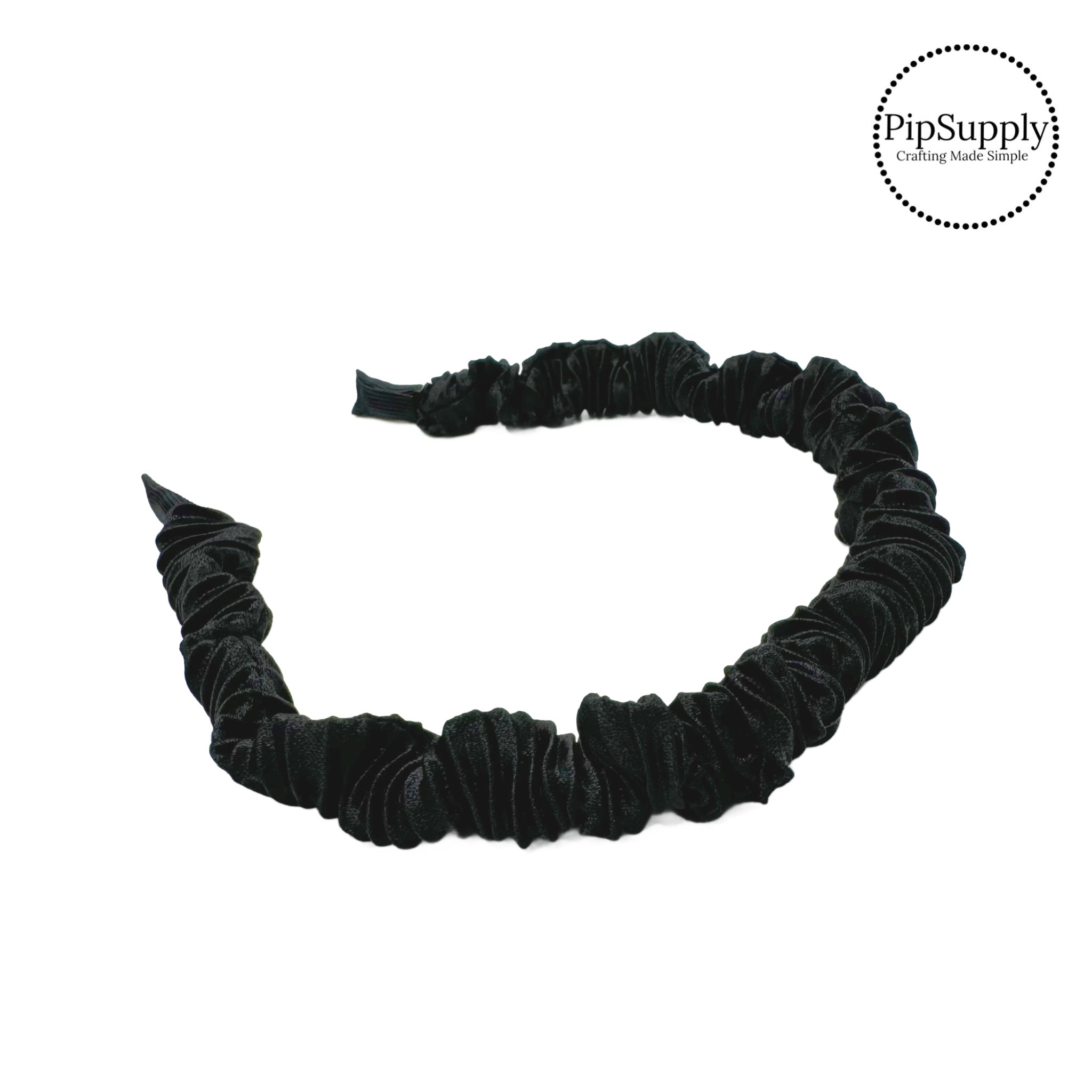 Black - Handmade Rubber Band/Scrunchie 81