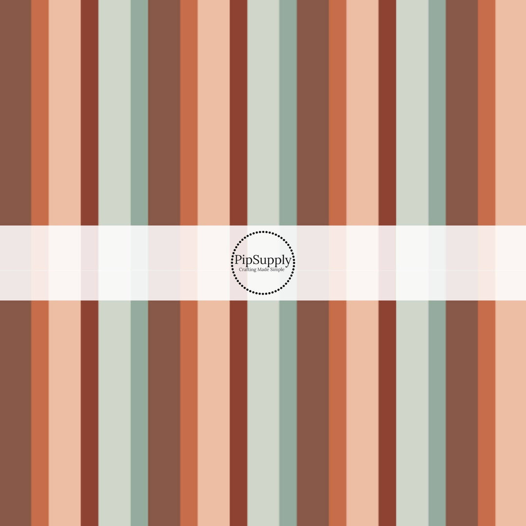 Autumn Leaf Stripe Fabric By The Yard