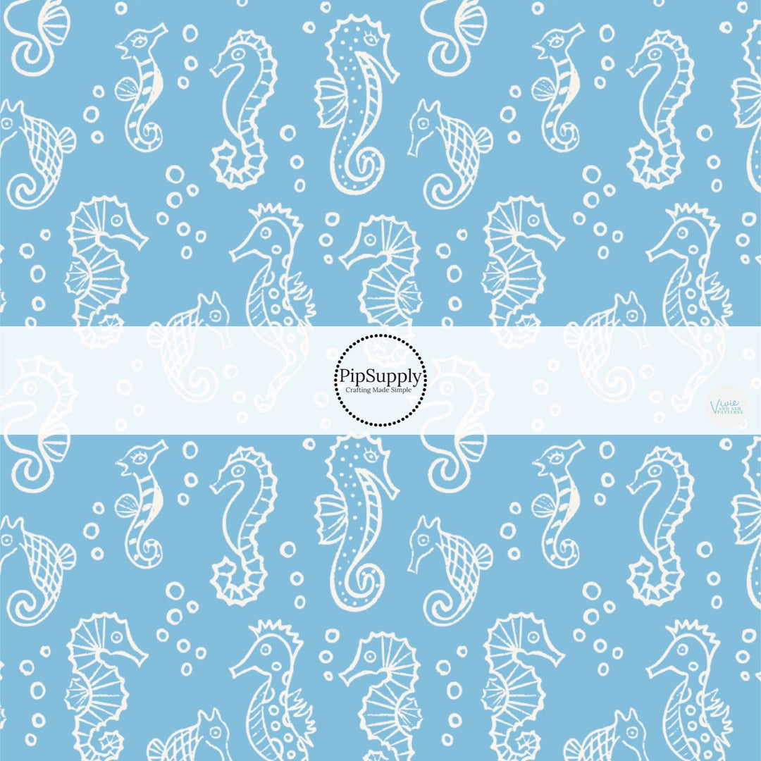 Bubble Seahorse Fabric By The Yard