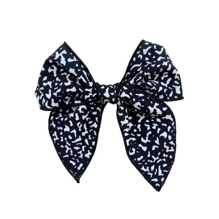 Black White Composition Hair Bow Strips-READY TO SHIP