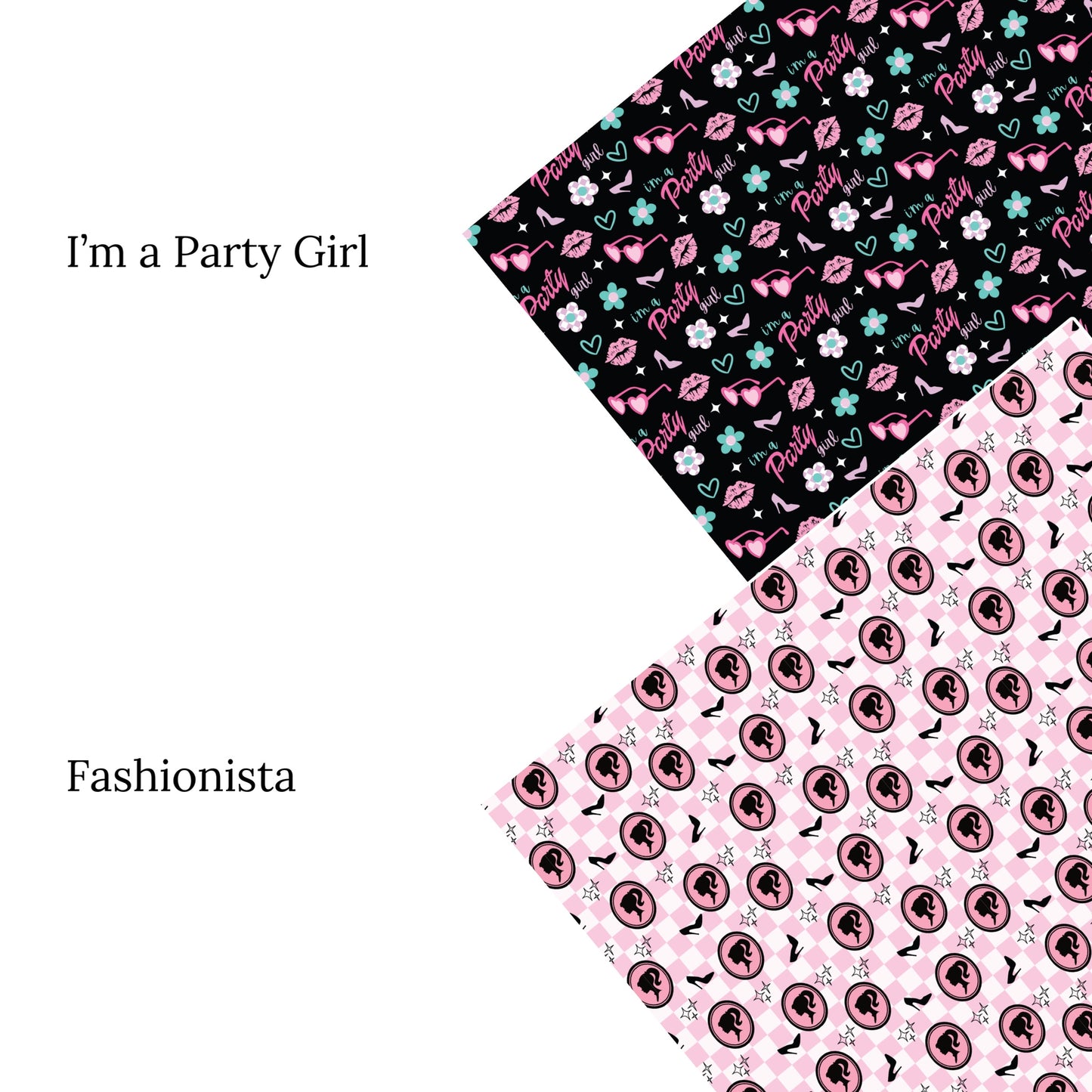 I'm A Party Girl Faux Leather Sheets