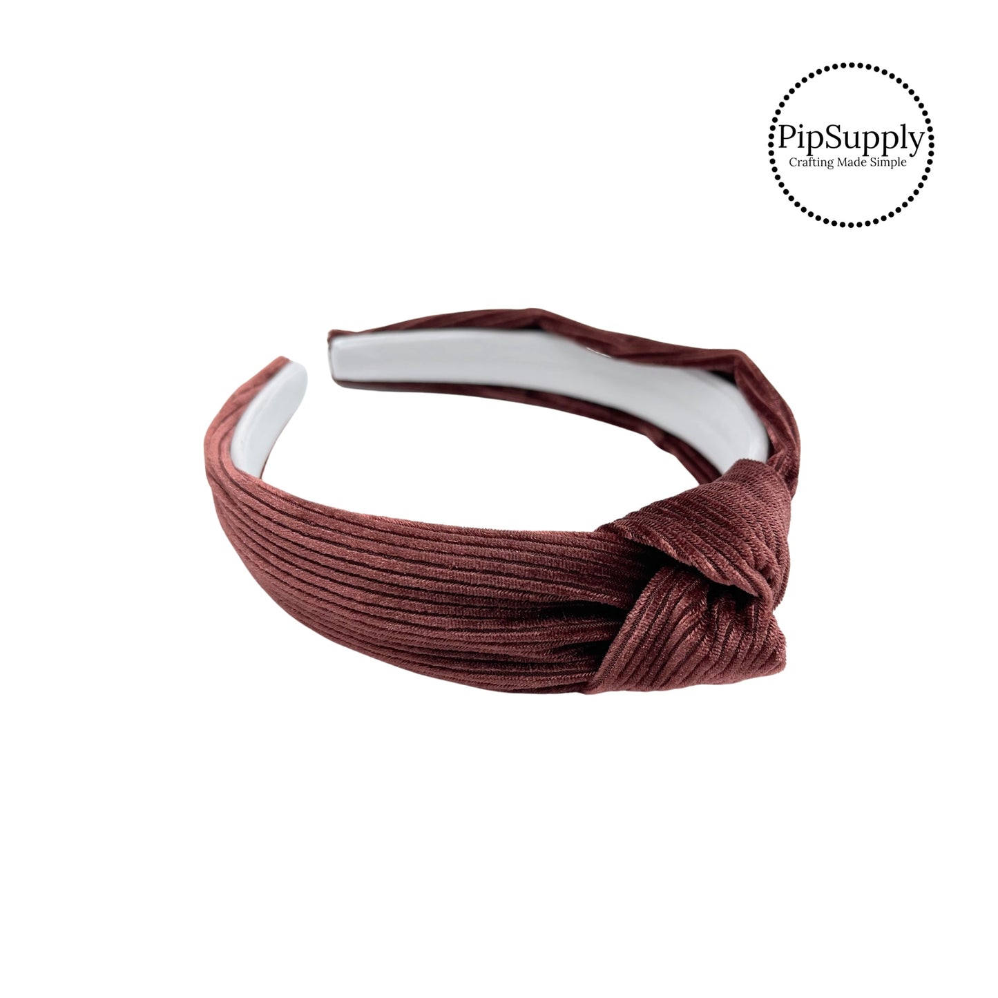 Chestnut Corduroy Velvet Knotted Headband