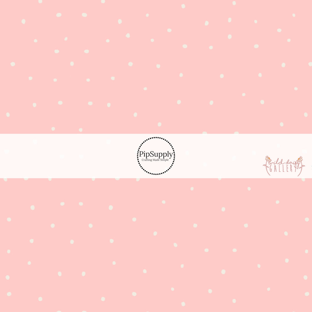 These fun summer dot themed bow strips features small white dots scattered on light pink are great for personal use or to sell.