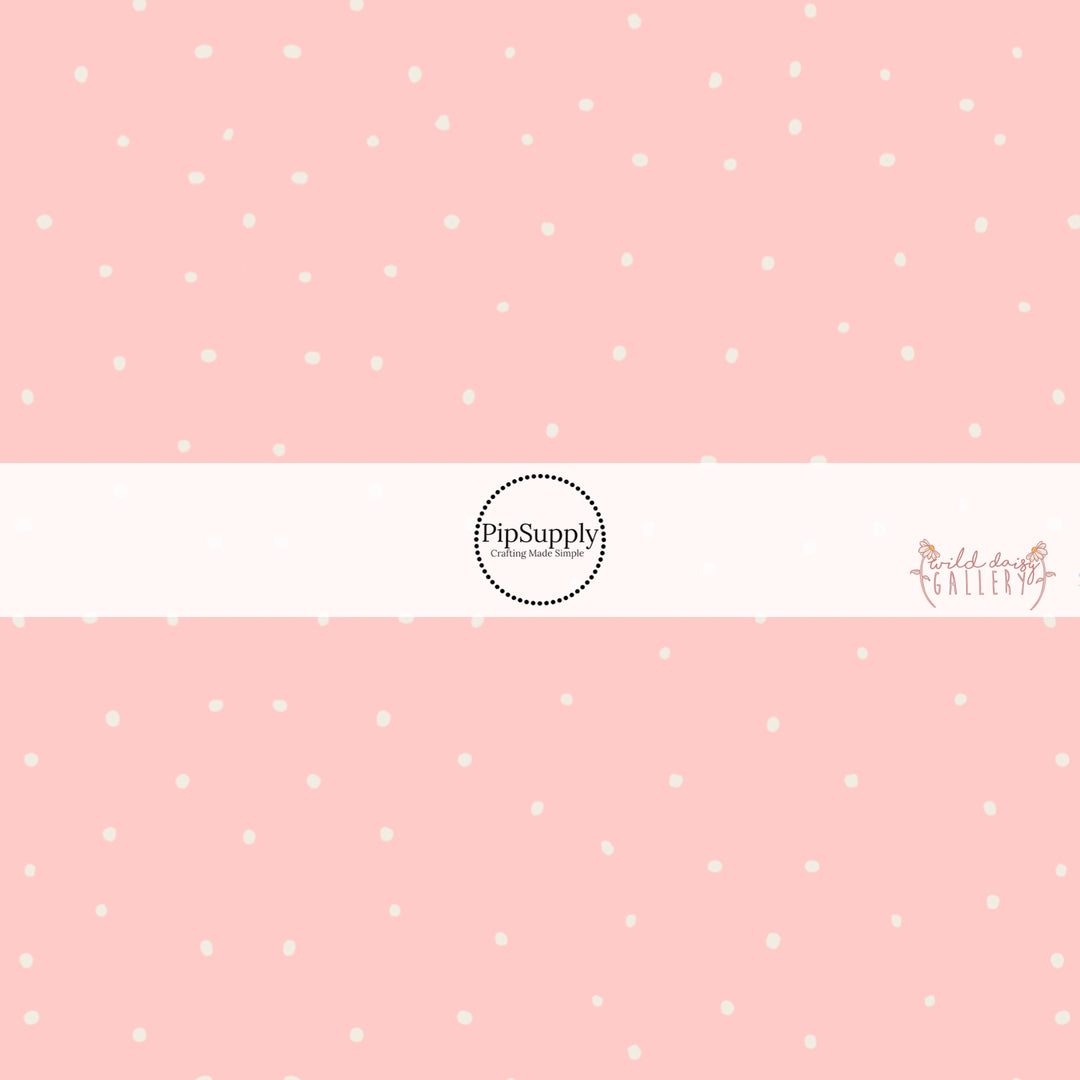 These fun summer dot themed bow strips features small white dots scattered on light pink are great for personal use or to sell.