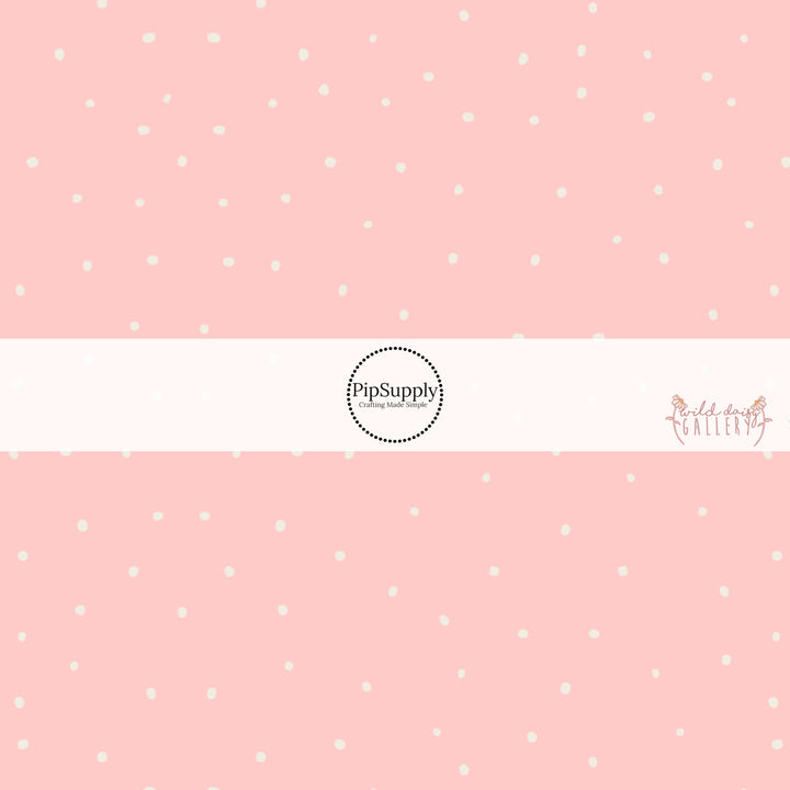 These fun summer dot themed bow strips features small white dots scattered on light pink are great for personal use or to sell.