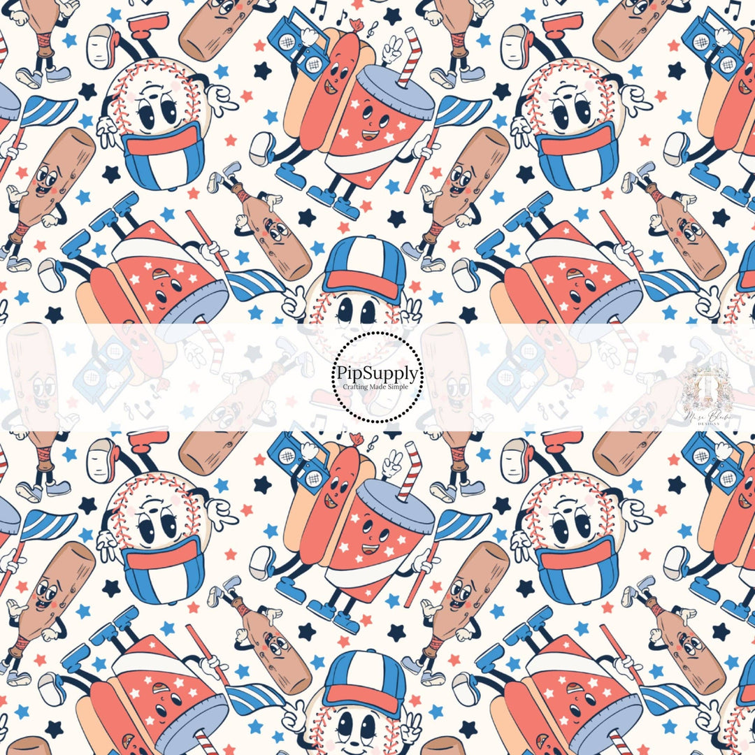 Bats and Balls Fabric By The Yard