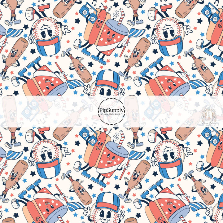 Bats and Balls Fabric By The Yard