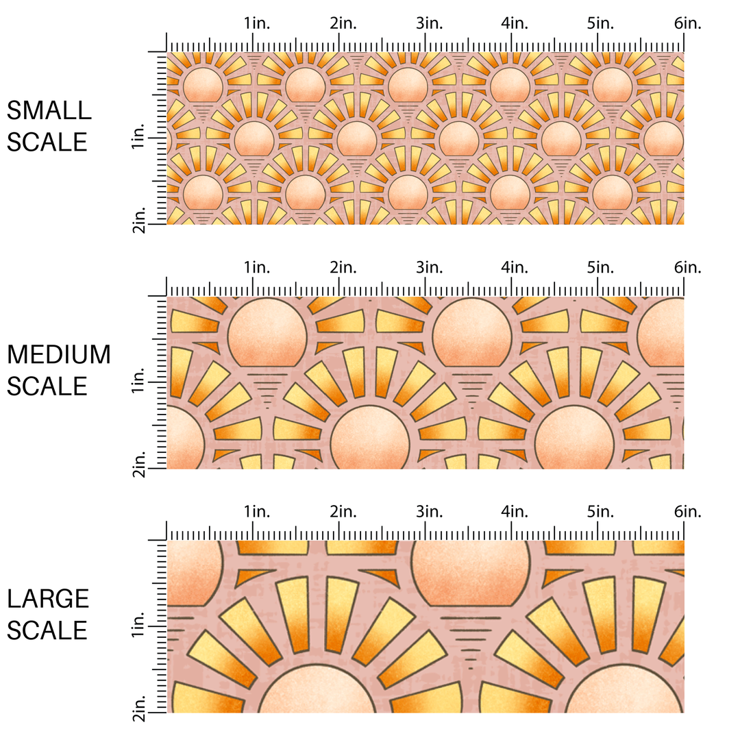 Boho Blush Sunsets Fabric By The Yard