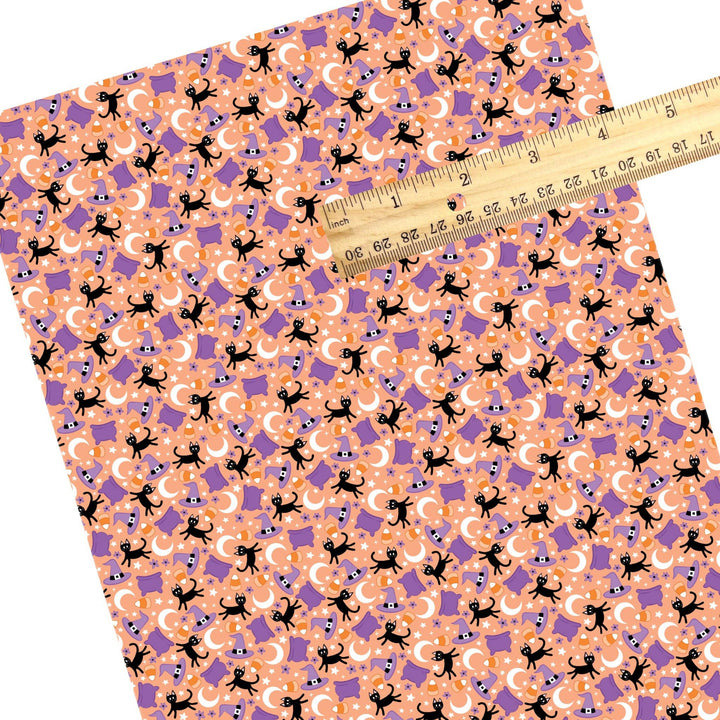 Cauldrons and Kitties Faux Leather Sheets