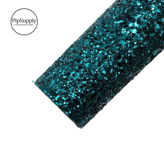 Dark Turquoise Chunky Glitter Sheet
