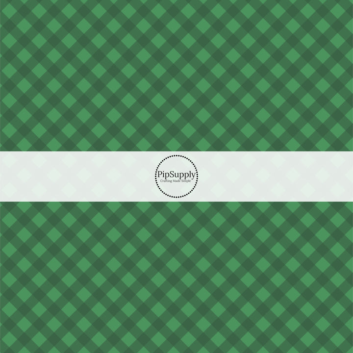 These spring fabric by the yard features green plaid pattern. This fun pattern fabric can be used for all your sewing and crafting needs!