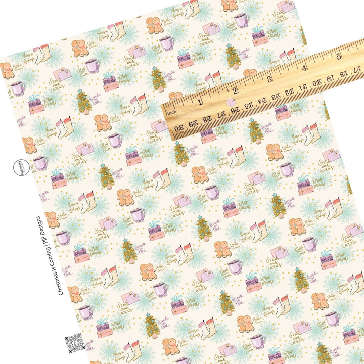 Christmas is Coming Faux Leather Sheet