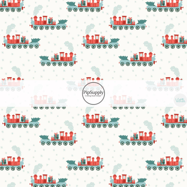 Christmas Choo Choo Fabric By The Yard