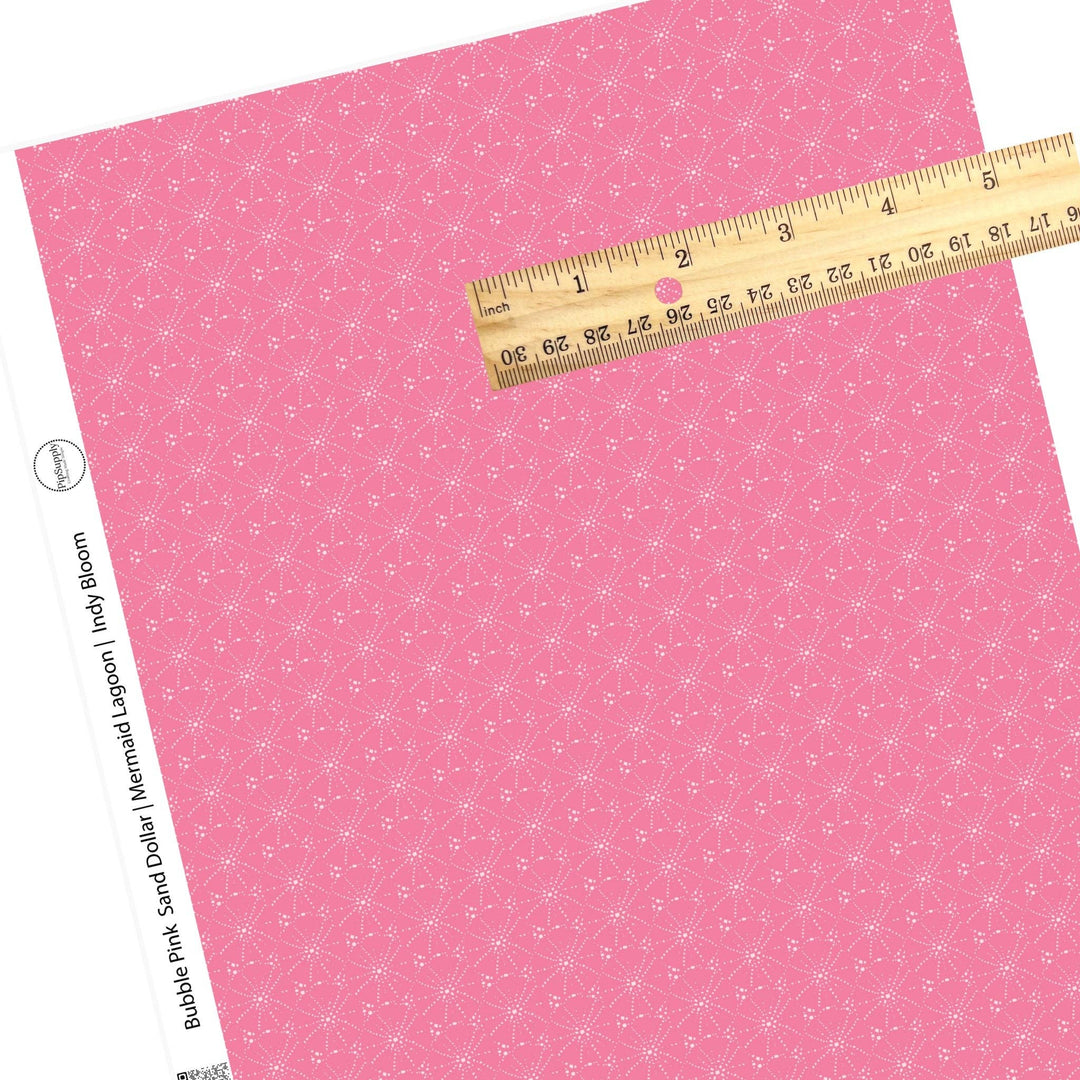 Bubble Pink Sand Dollar Faux Leather Sheet