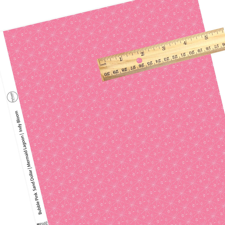 Bubble Pink Sand Dollar Faux Leather Sheet