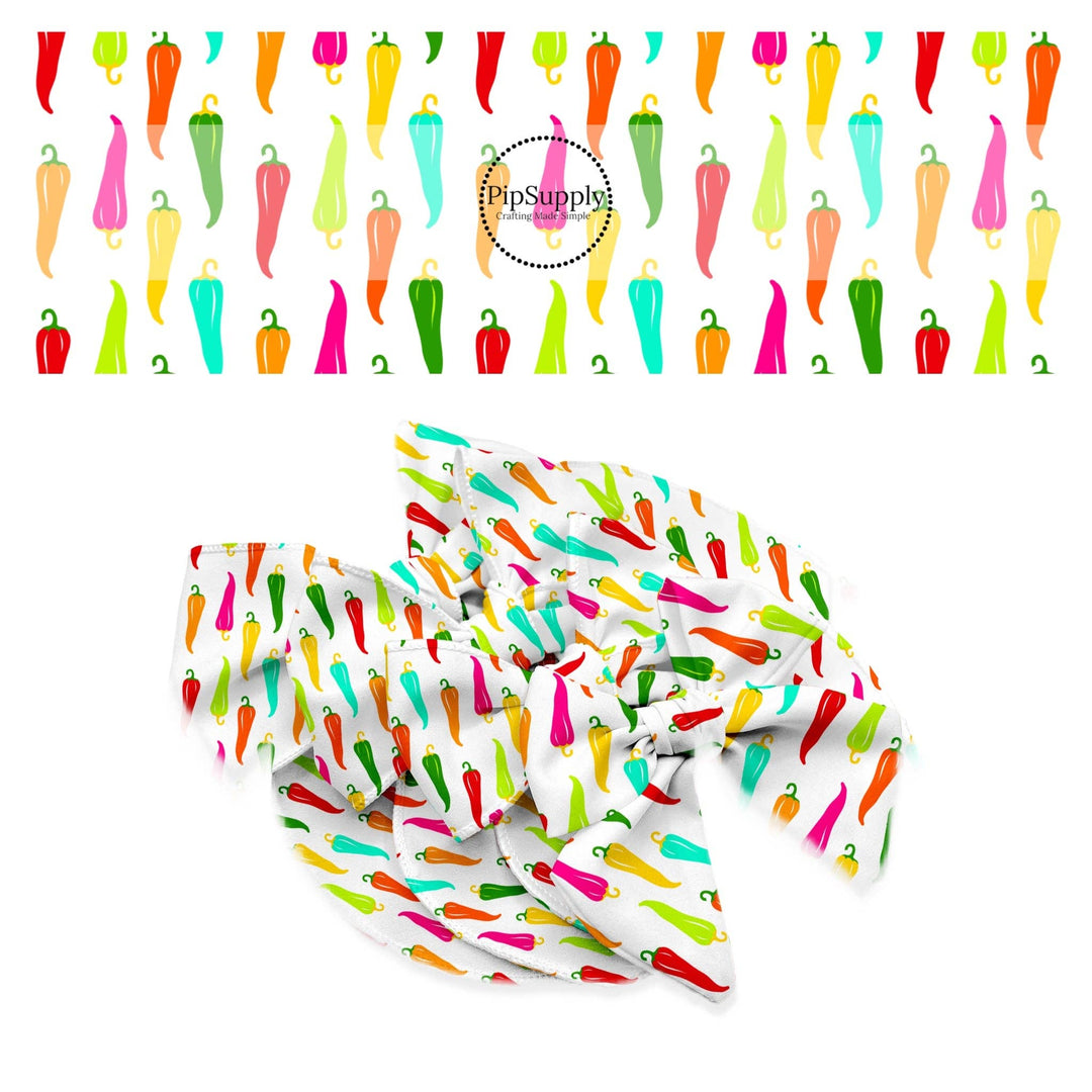 Bright Hot Chili Peppers Bow Strips