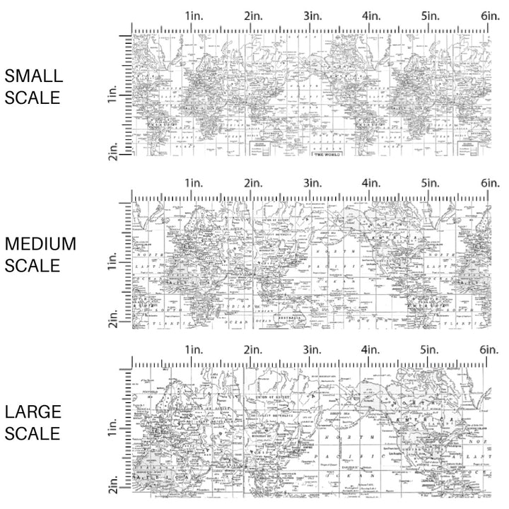 These travel themed fabric by the yard features grayscale vintage map pattern. This fun pattern fabric can be used for all your sewing and crafting needs!
