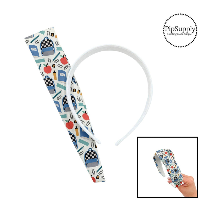 Checkered School Supplies DIY Knotted Headband Kit