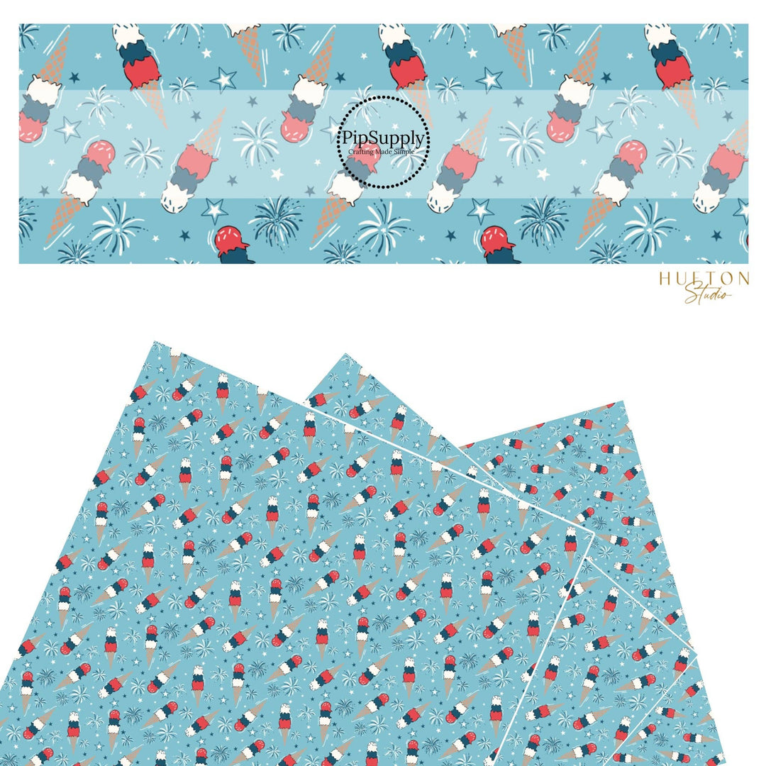 Celebration Ice Cream Faux Leather Sheets