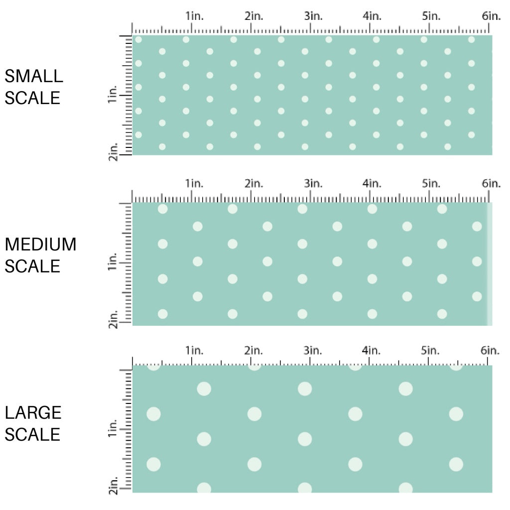 These dot fabric by the yard features aqua dots pattern. This fun pattern fabric can be used for all your sewing and crafting needs!