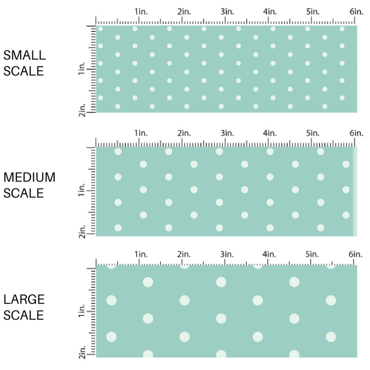 These dot fabric by the yard features aqua dots pattern. This fun pattern fabric can be used for all your sewing and crafting needs!