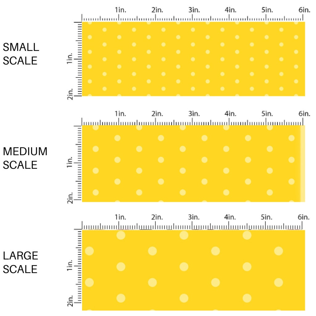 These dot fabric by the yard features yellow dots pattern. This fun pattern fabric can be used for all your sewing and crafting needs!