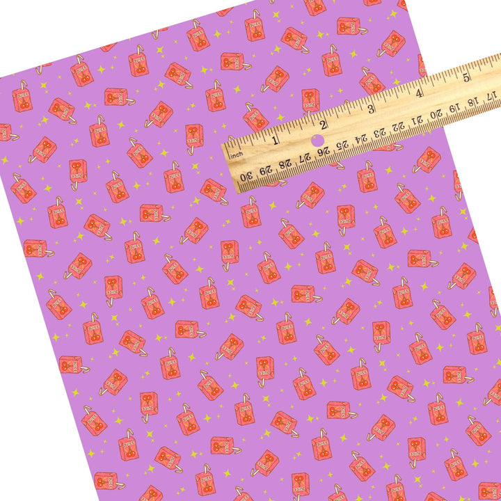 Cherry Juice Boxes Faux Leather Sheets