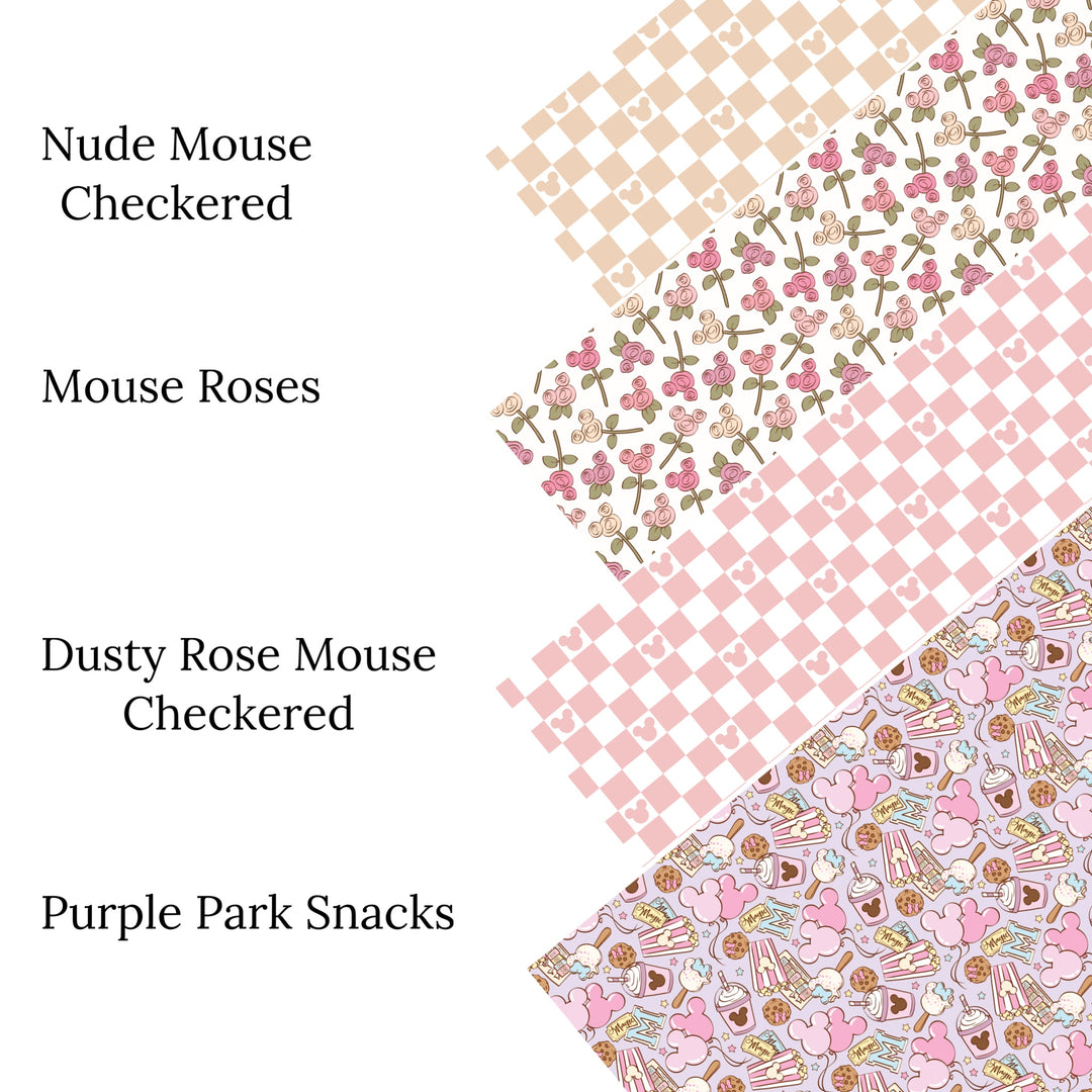 Purple Park Snacks Faux Leather Sheets