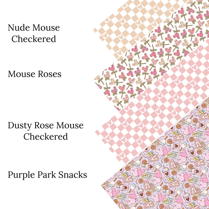 Purple Park Snacks Faux Leather Sheets
