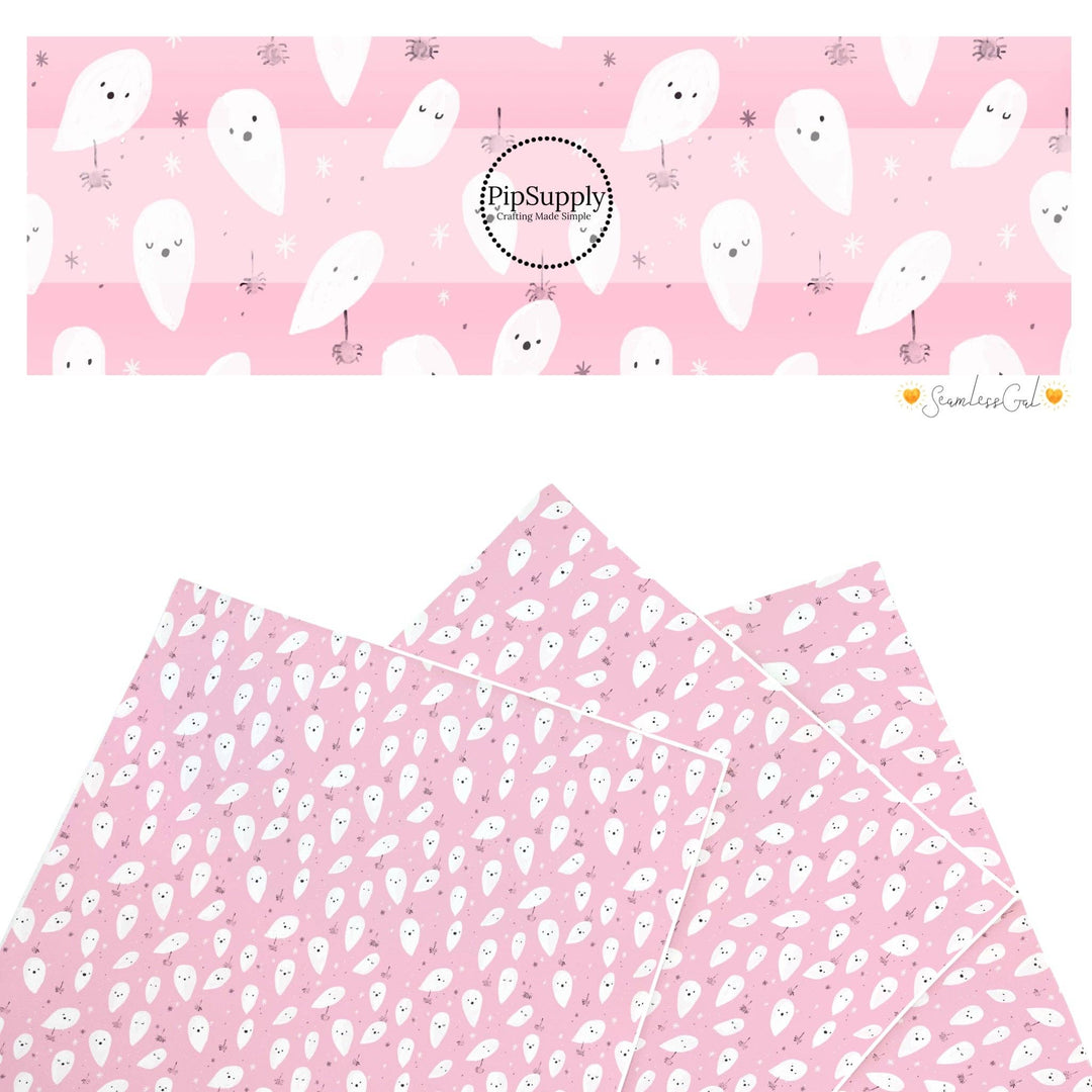 Boo to You Bubblegum Faux Leather Sheets