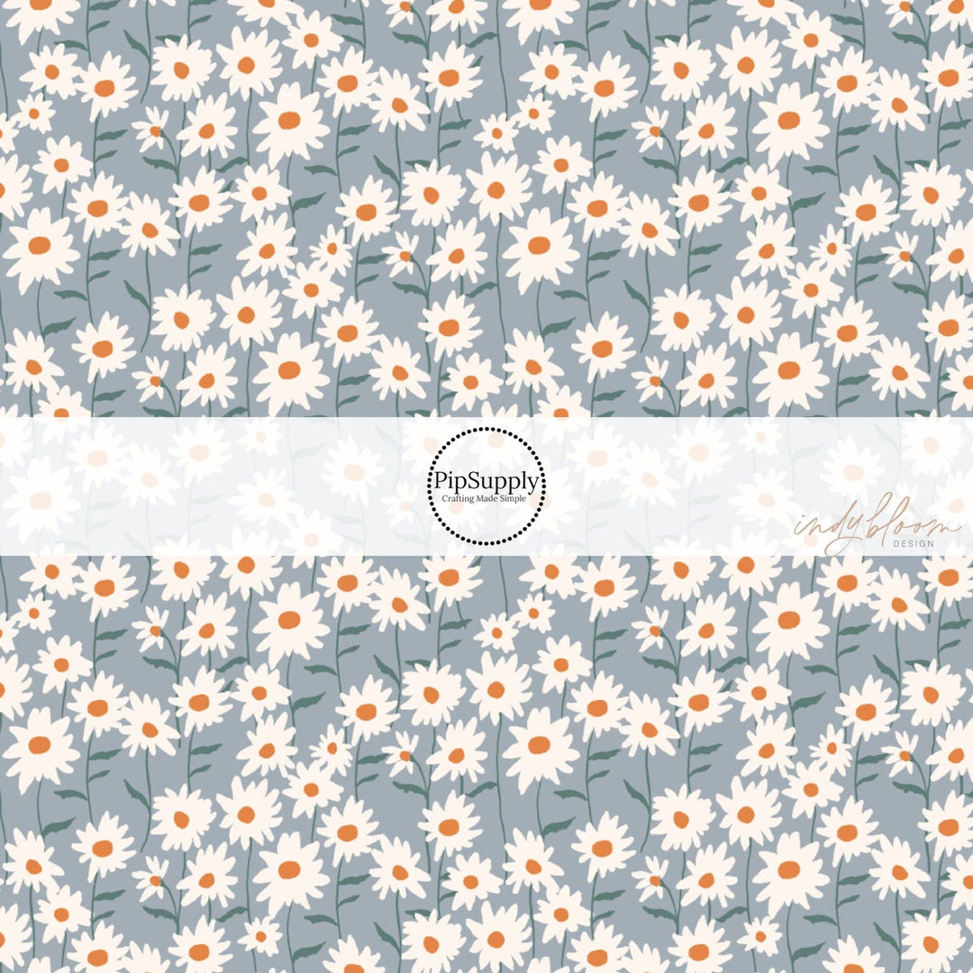 Blue Stem Daisy Fabric By The Yard