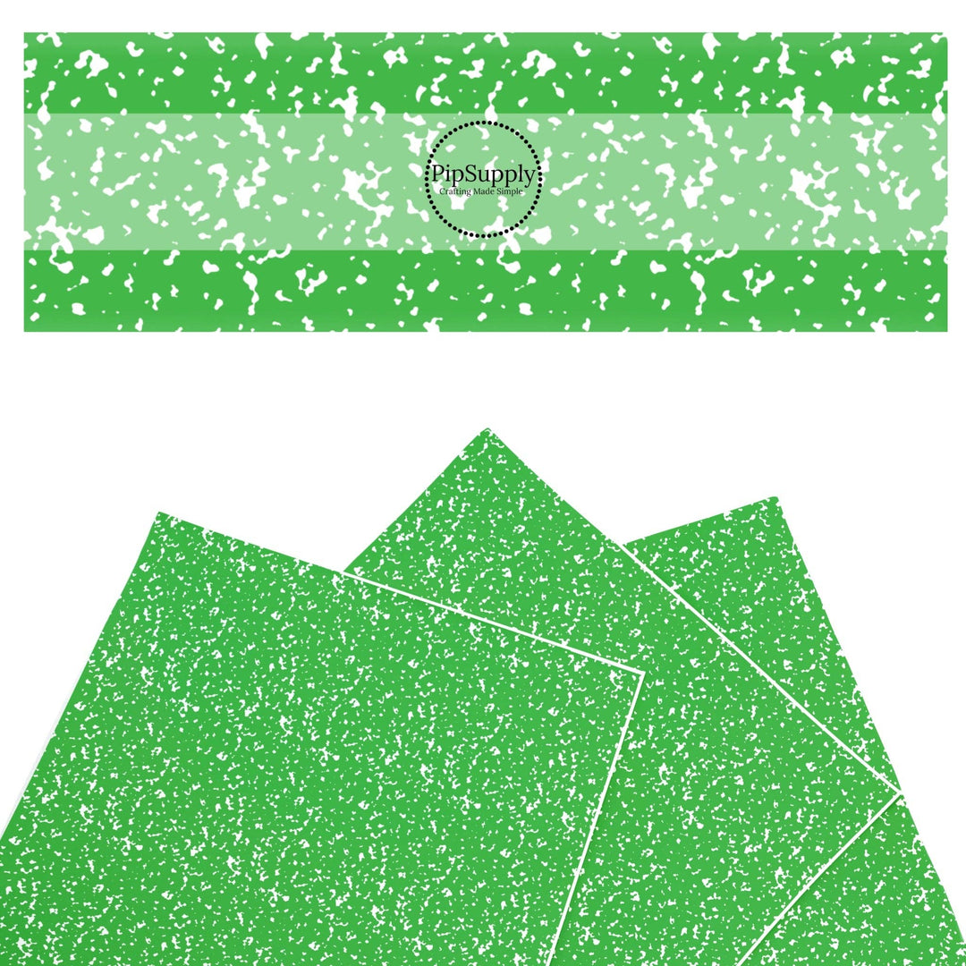 Bright Green Composition Faux Leather Sheets