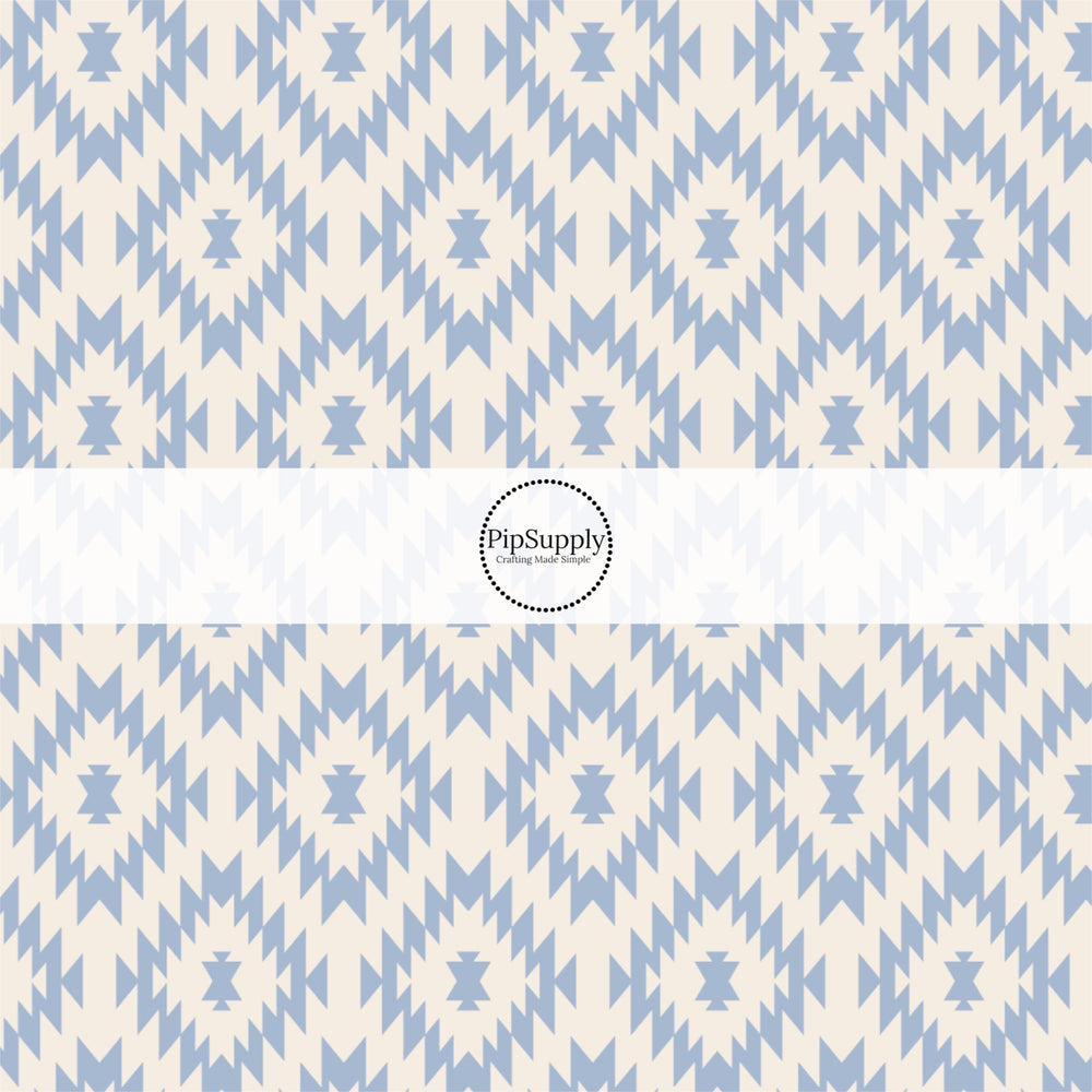 These aztec themed themed no sew bow strips can be easily tied and attached to a clip for a finished hair bow. These patterned bow strips are great for personal use or to sell. These bow strips features french aztec pattern. The designer of this pattern is Hay Sis Hay.