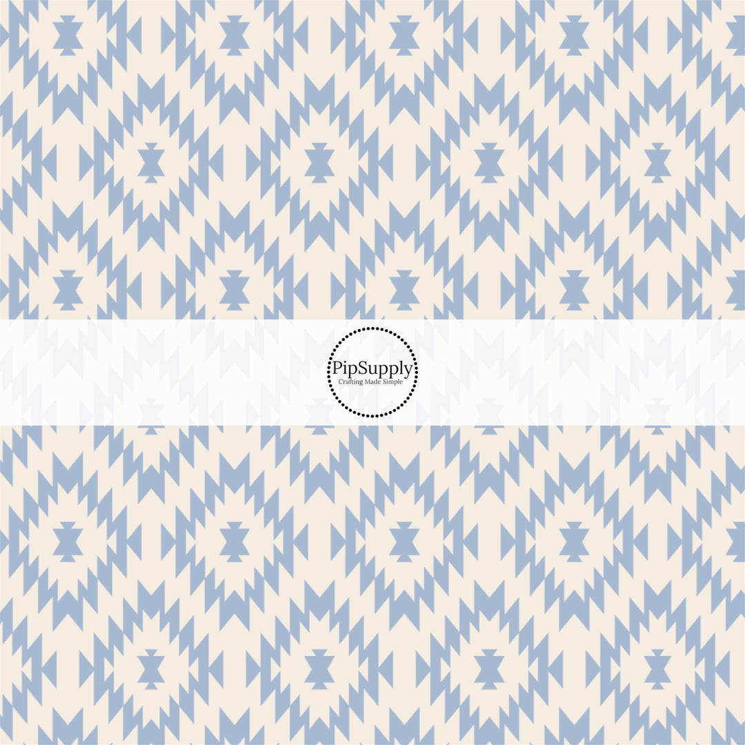 These aztec themed themed no sew bow strips can be easily tied and attached to a clip for a finished hair bow. These patterned bow strips are great for personal use or to sell. These bow strips features french aztec pattern. The designer of this pattern is Hay Sis Hay.