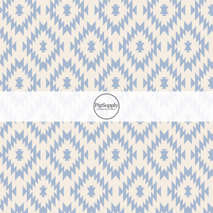 These aztec themed themed no sew bow strips can be easily tied and attached to a clip for a finished hair bow. These patterned bow strips are great for personal use or to sell. These bow strips features french aztec pattern. The designer of this pattern is Hay Sis Hay.