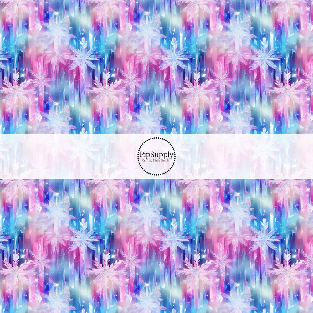 These winter snowflake no sew bow strips can be easily tied and attached to a clip for a finished hair bow. These winter bow strips are great for personal use or to sell. These bow strips feature the following design elements: colorful snowflakes and flurries.