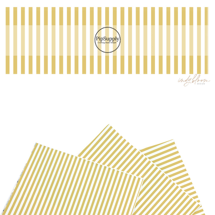 These spring themed faux leather sheets contain the following design elements: golden stripe pattern. Our CPSIA compliant faux leather sheets or rolls can be used for all types of crafting projects.
