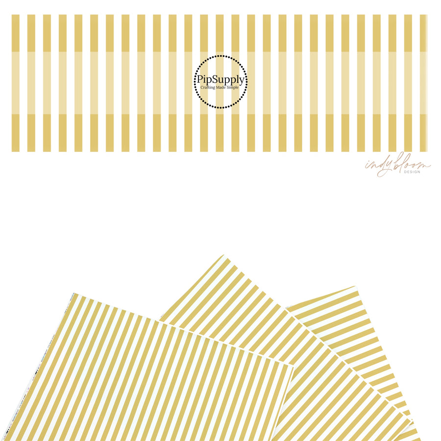 These spring themed faux leather sheets contain the following design elements: golden stripe pattern. Our CPSIA compliant faux leather sheets or rolls can be used for all types of crafting projects.