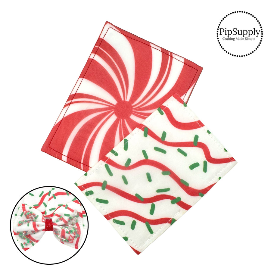 These adorable holiday treat shaker pouches are ready to ship and assemble into a cute Christmas hair bow! These shaker pouches have a slit at the top of the pouch so you can add your favorite clays/glitters. Add this shaker pouch to your newest Christmas collection.