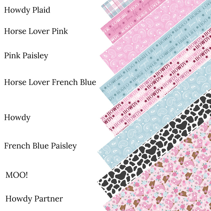 Howdy Partner Faux Leather Sheets