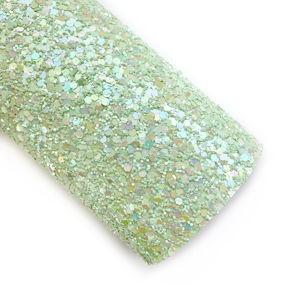 Secret Garden Iridescent Chunky Glitter Faux Leather Sheets