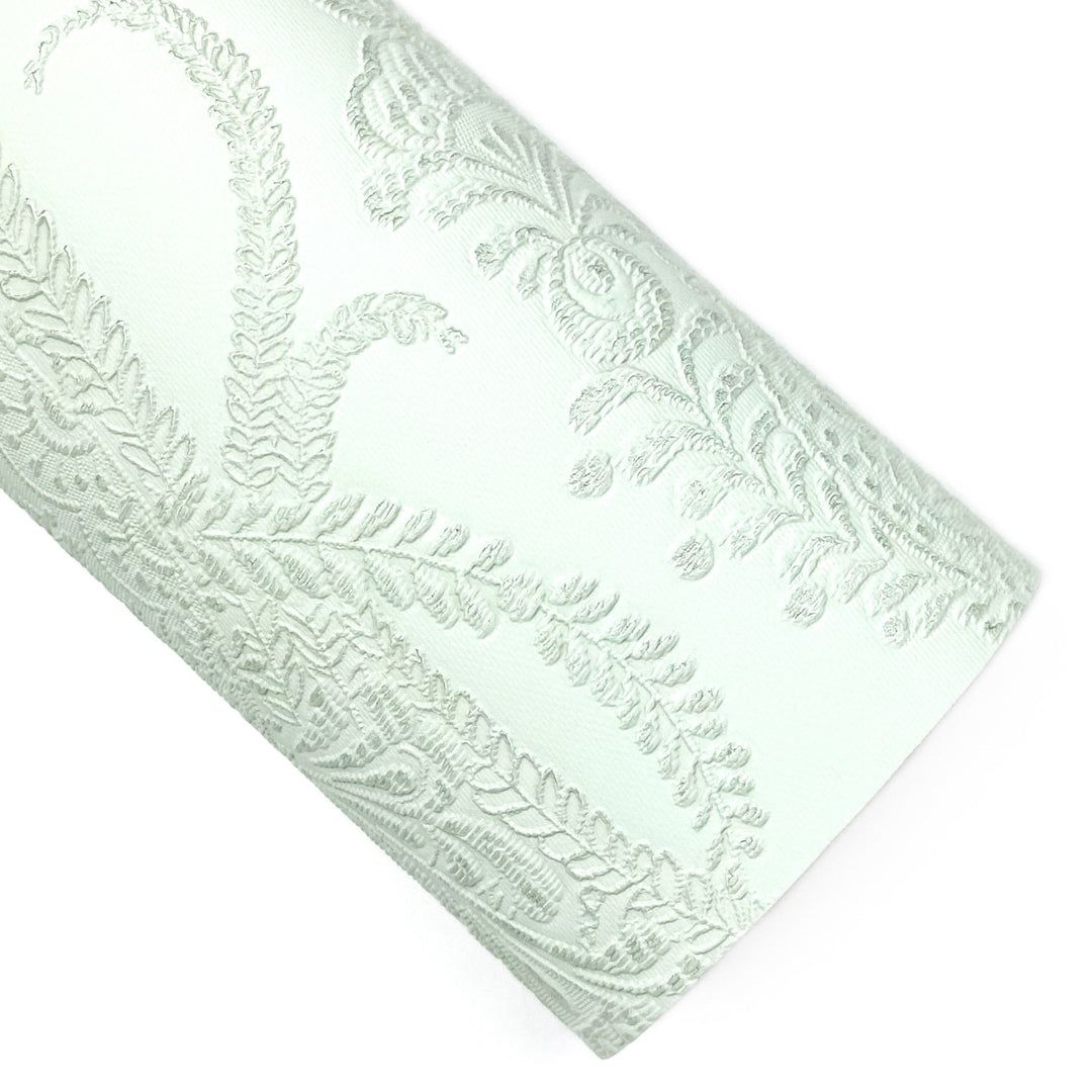 Melt Away Mint Applique Lace Embossed Vegan Leather