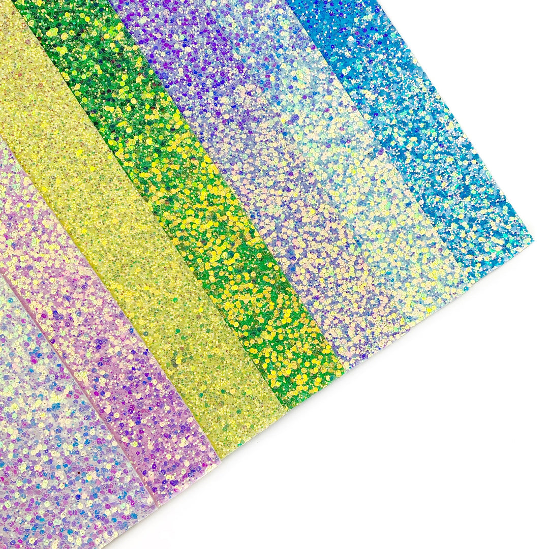 Pale Lavender Opalescent Glitter Faux Leather Sheets