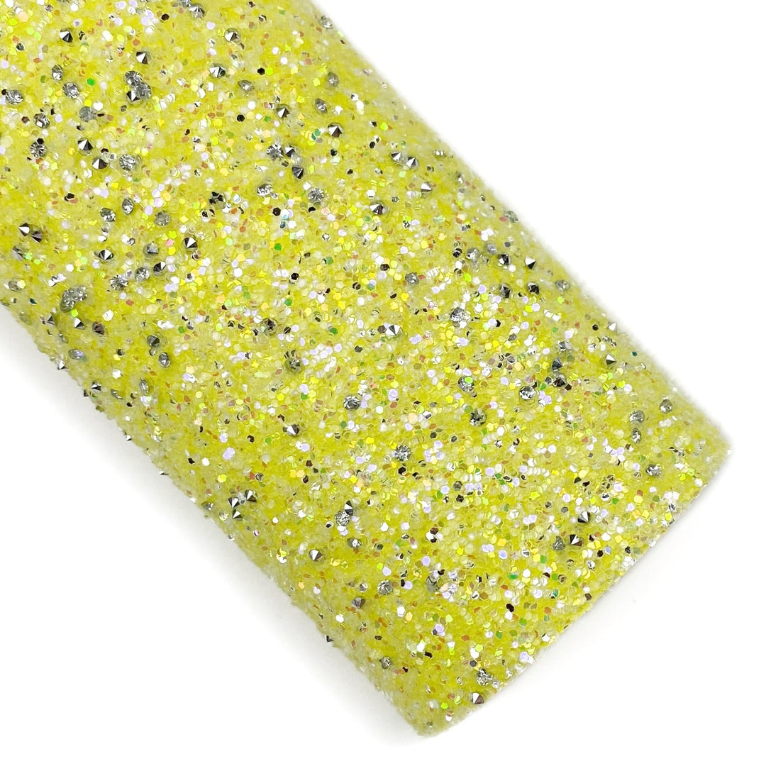 Sunshine Diamond Glitter Faux Leather Sheets